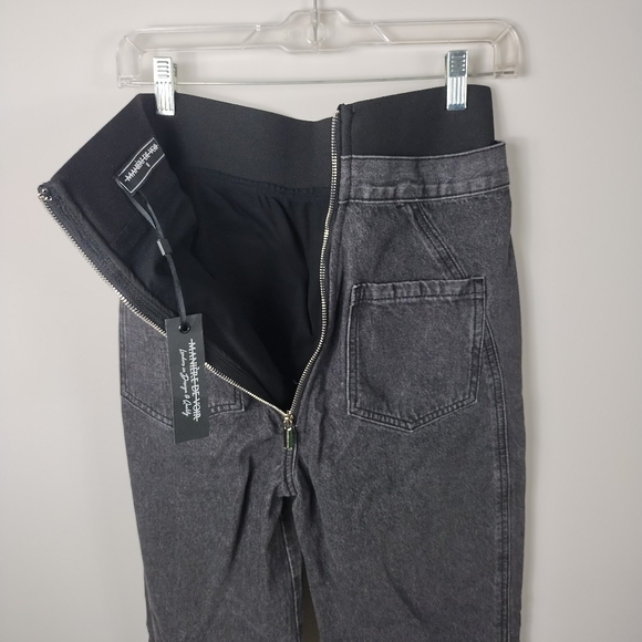 NWT Maniere De Voir Fold over Waistband Jeans Size 8 - Picture 11 of 13